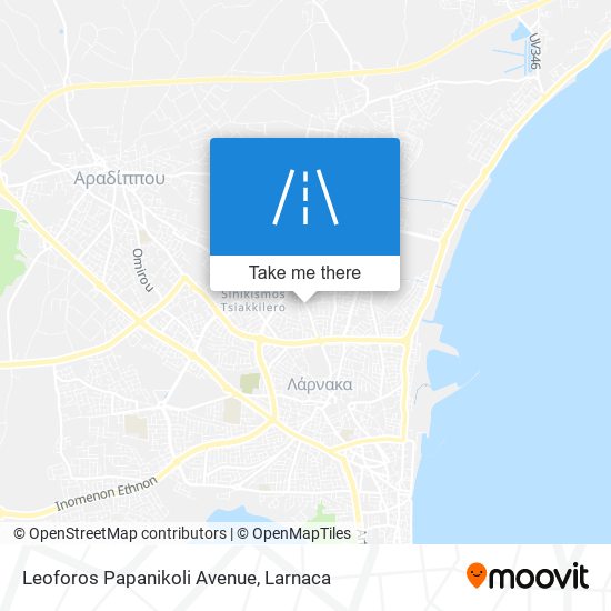 Leoforos Papanikoli Avenue map