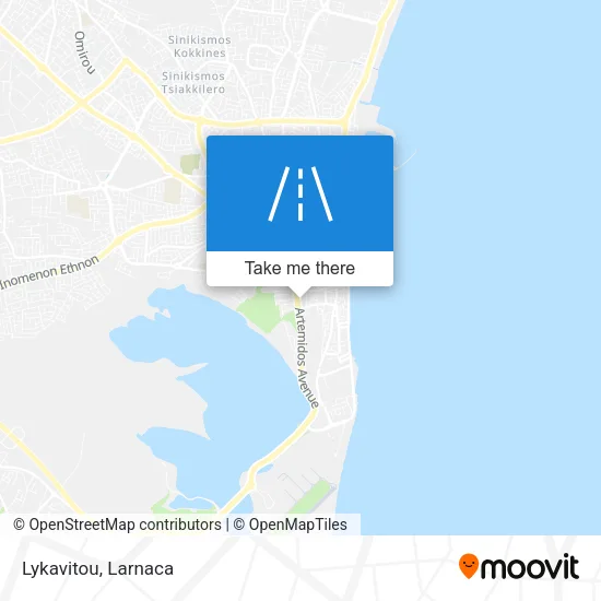 Lykavitou χάρτης
