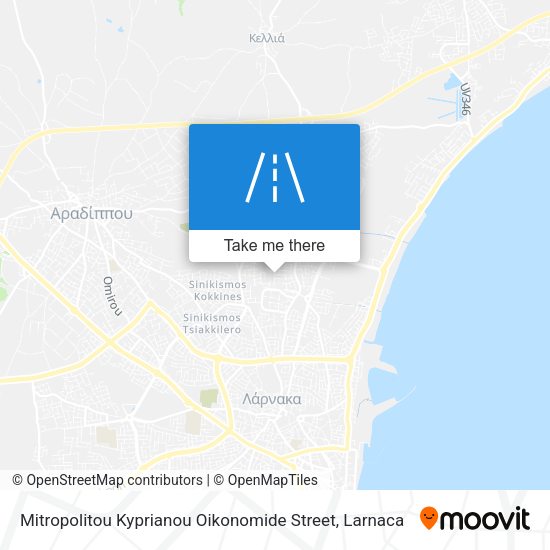 Mitropolitou Kyprianou Oikonomide Street χάρτης