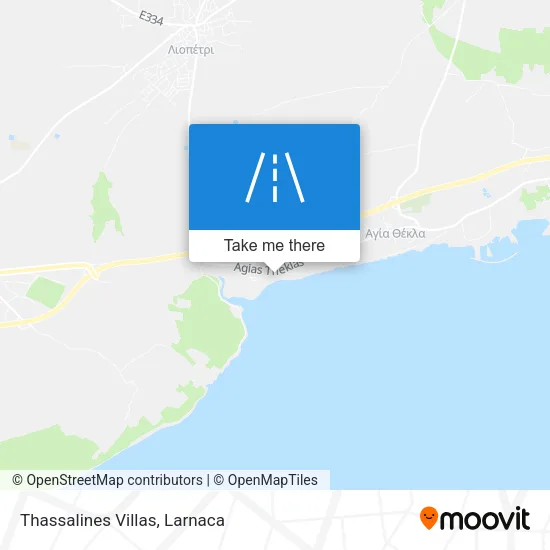 Thassalines Villas χάρτης