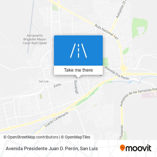 Mapa de Avenida Presidente Juan D. Perón