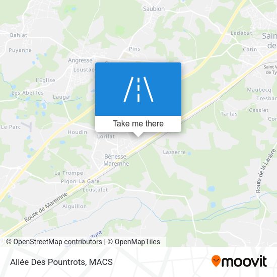 Allée Des Pountrots map