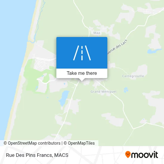 Rue Des Pins Francs map