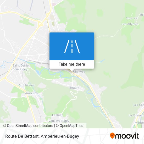 Route De Bettant map