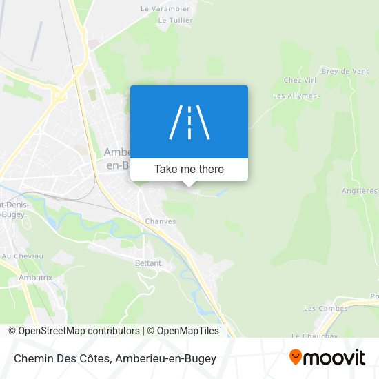 Chemin Des Côtes map
