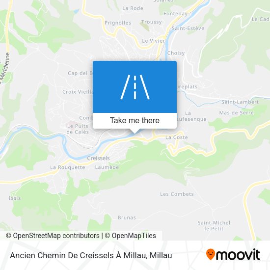 Ancien Chemin De Creissels À Millau map