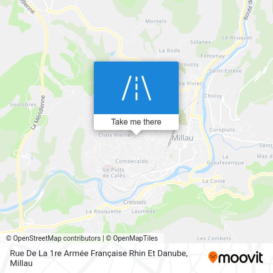 Rue De La 1re Armée Française Rhin Et Danube map