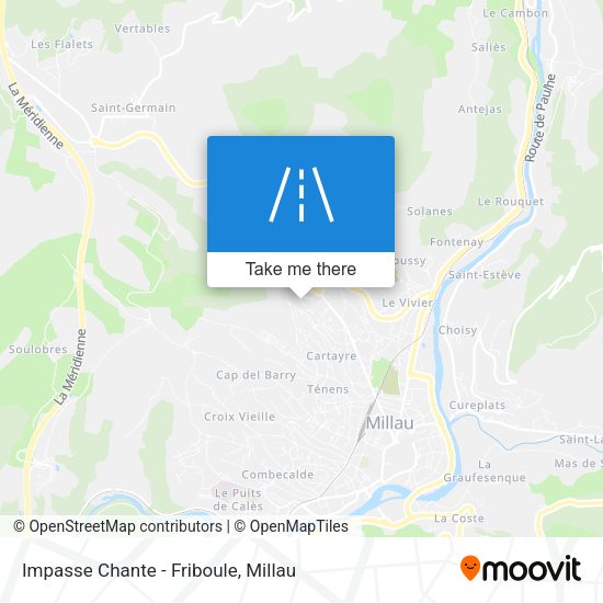 Impasse Chante - Friboule map