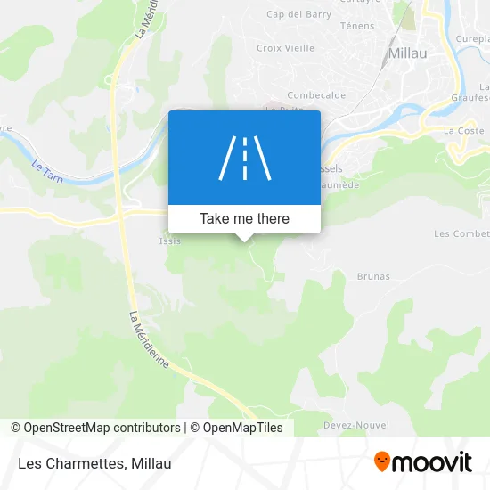 Les Charmettes map