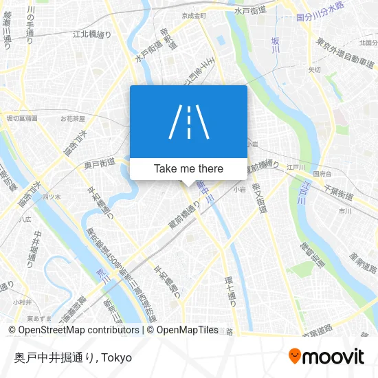 奥戸中井掘通り map