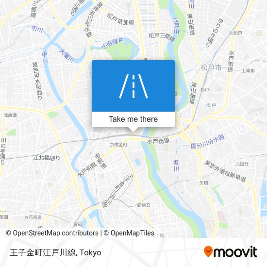 王子金町江戸川線 map