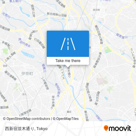西新宿並木通り map