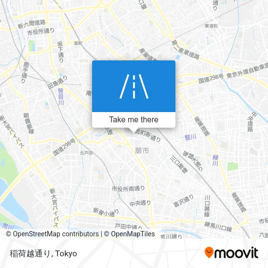 稲荷越通り map