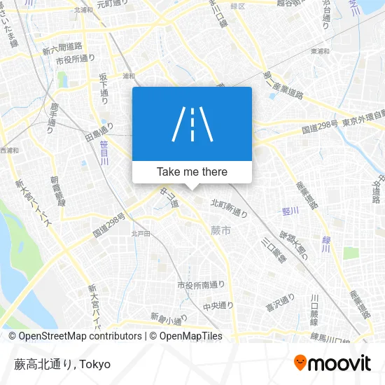 蕨高北通り map