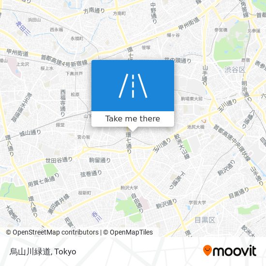 烏山川緑道 map