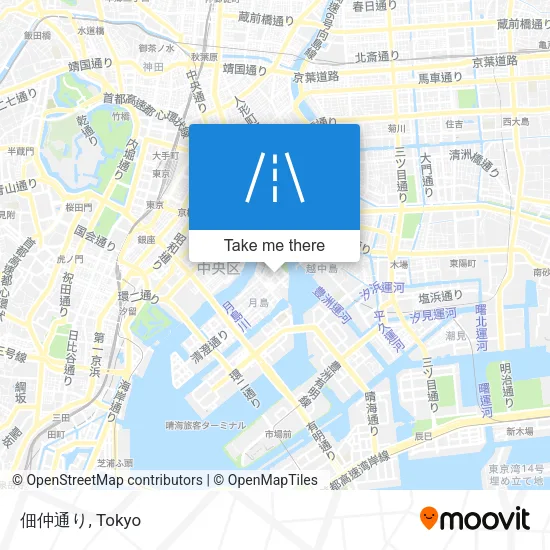 Tsukuda Naka Street map