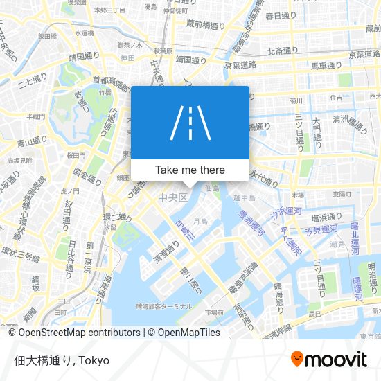 佃大橋通り map