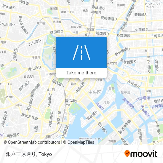 銀座三原通り map