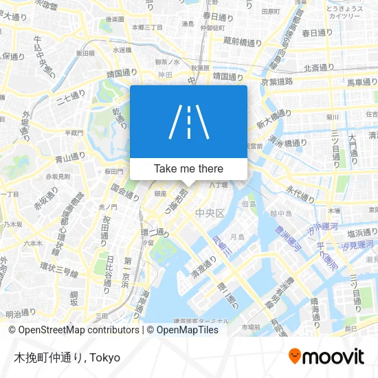 木挽町仲通り map