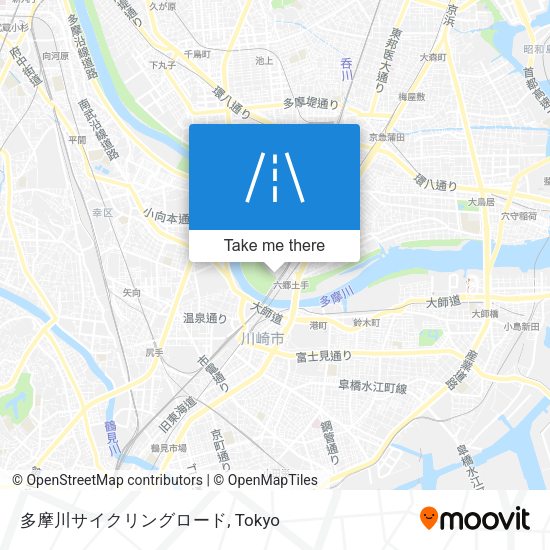 多摩川サイクリングロード map