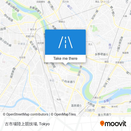 古市場陸上競技場 map