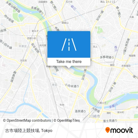 古市場陸上競技場 map