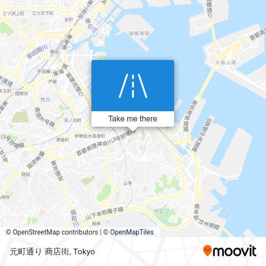 元町通り 商店街 map