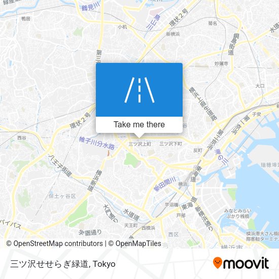 三ツ沢せせらぎ緑道 map