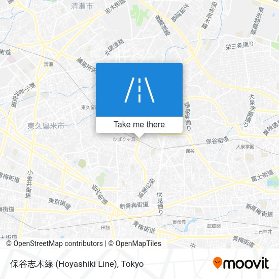 保谷志木線 (Hoyashiki Line) map