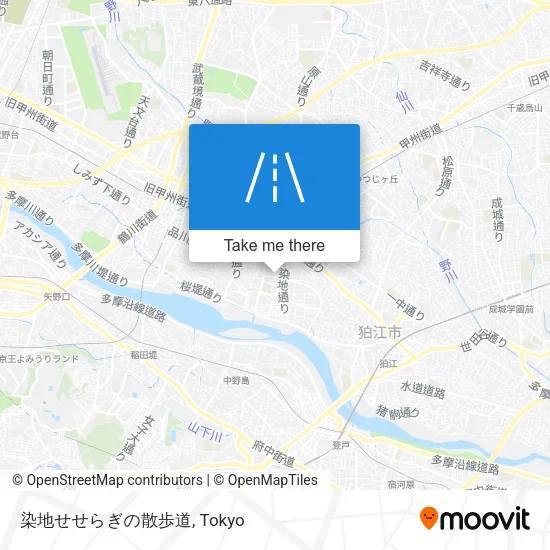 染地せせらぎの散歩道 map