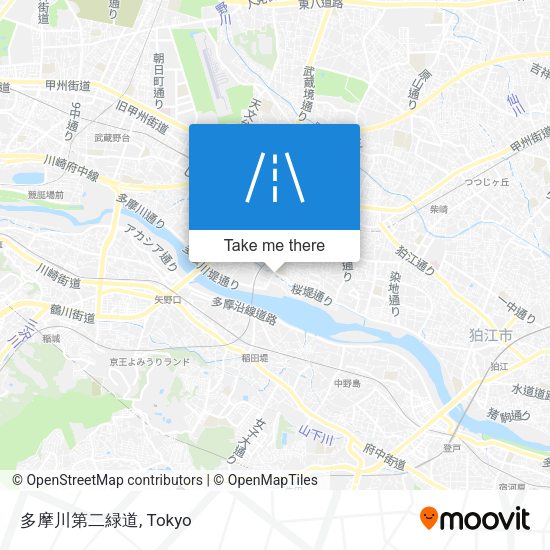 多摩川第二緑道 map