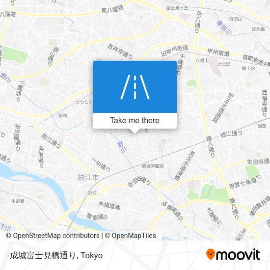 成城富士見橋通り map