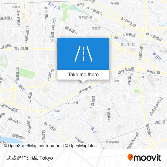 武蔵野狛江線 map