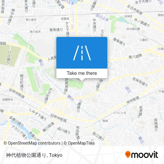 神代植物公園通り map