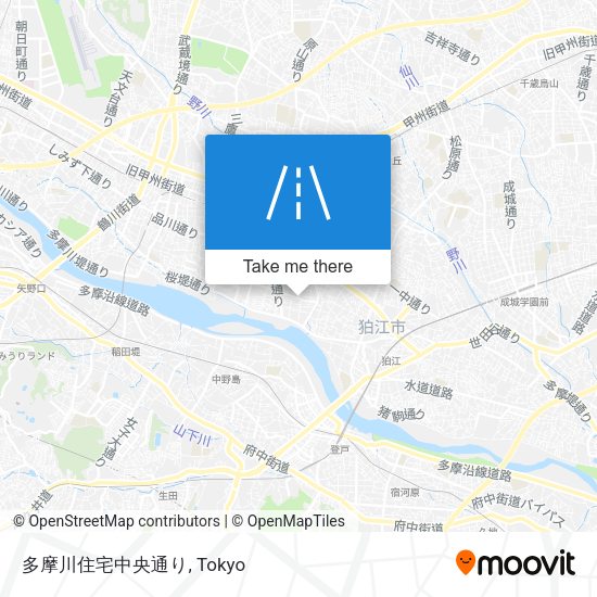 多摩川住宅中央通り map