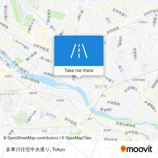 多摩川住宅中央通り map