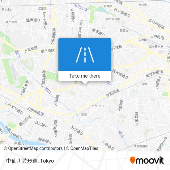 中仙川遊歩道 map