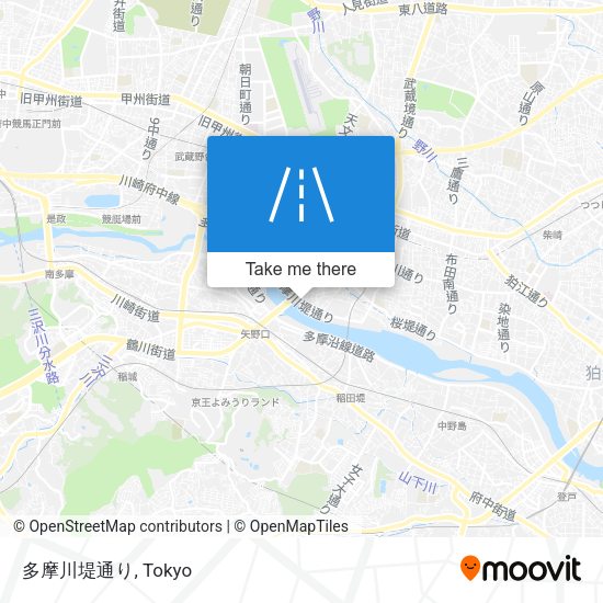 多摩川堤通り map