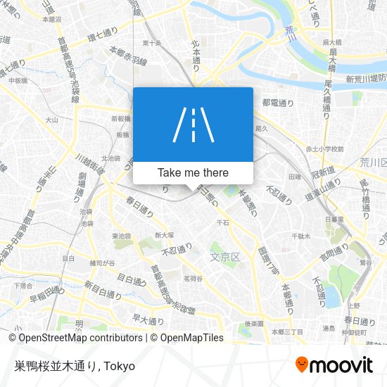 巣鴨桜並木通り map