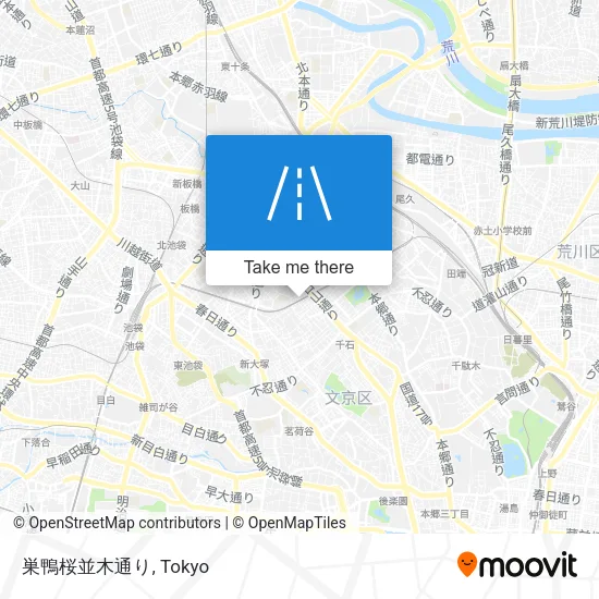 巣鴨桜並木通り map