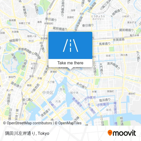 隅田川左岸通り map