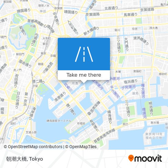 朝潮大橋 map