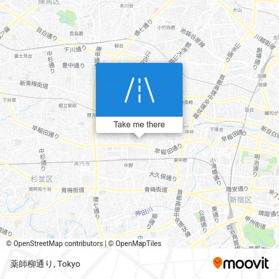 薬師柳通り map