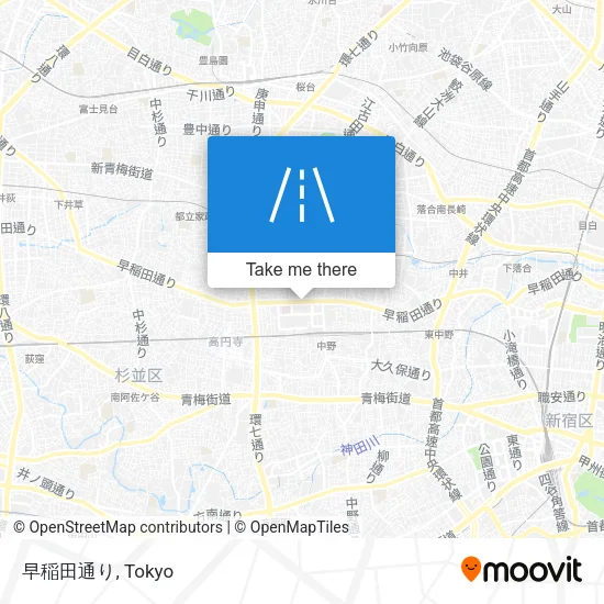 早稲田通り map