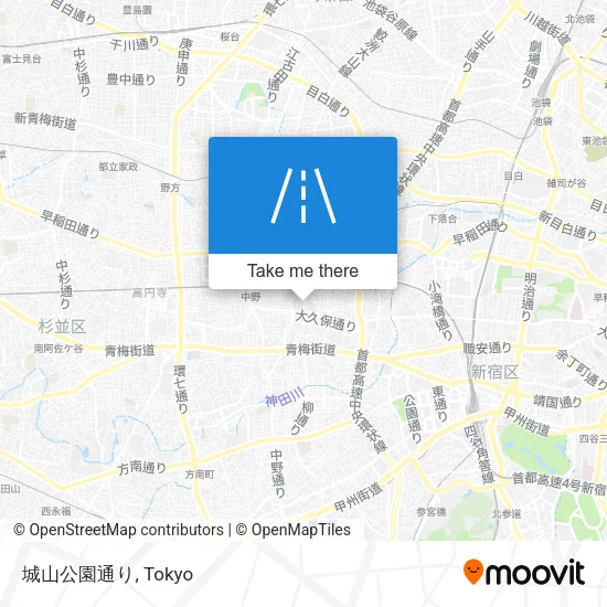 城山公園通り map