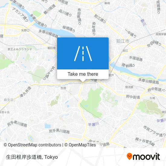 Ikuta Negishi Pedestrian Walkway map