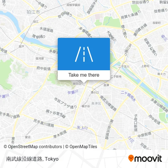 南武線沿線道路 map