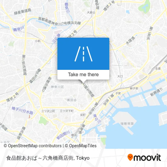 食品館あおば～六角橋商店街 map