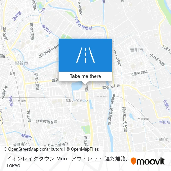イオンレイクタウン Mori - アウトレット 連絡通路 map