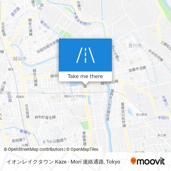 イオンレイクタウン Kaze - Mori 連絡通路 map